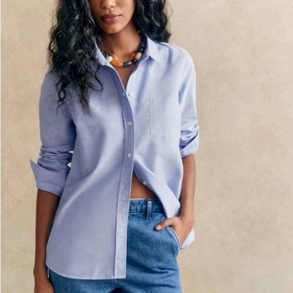 Sezane tomboy shirt in blue